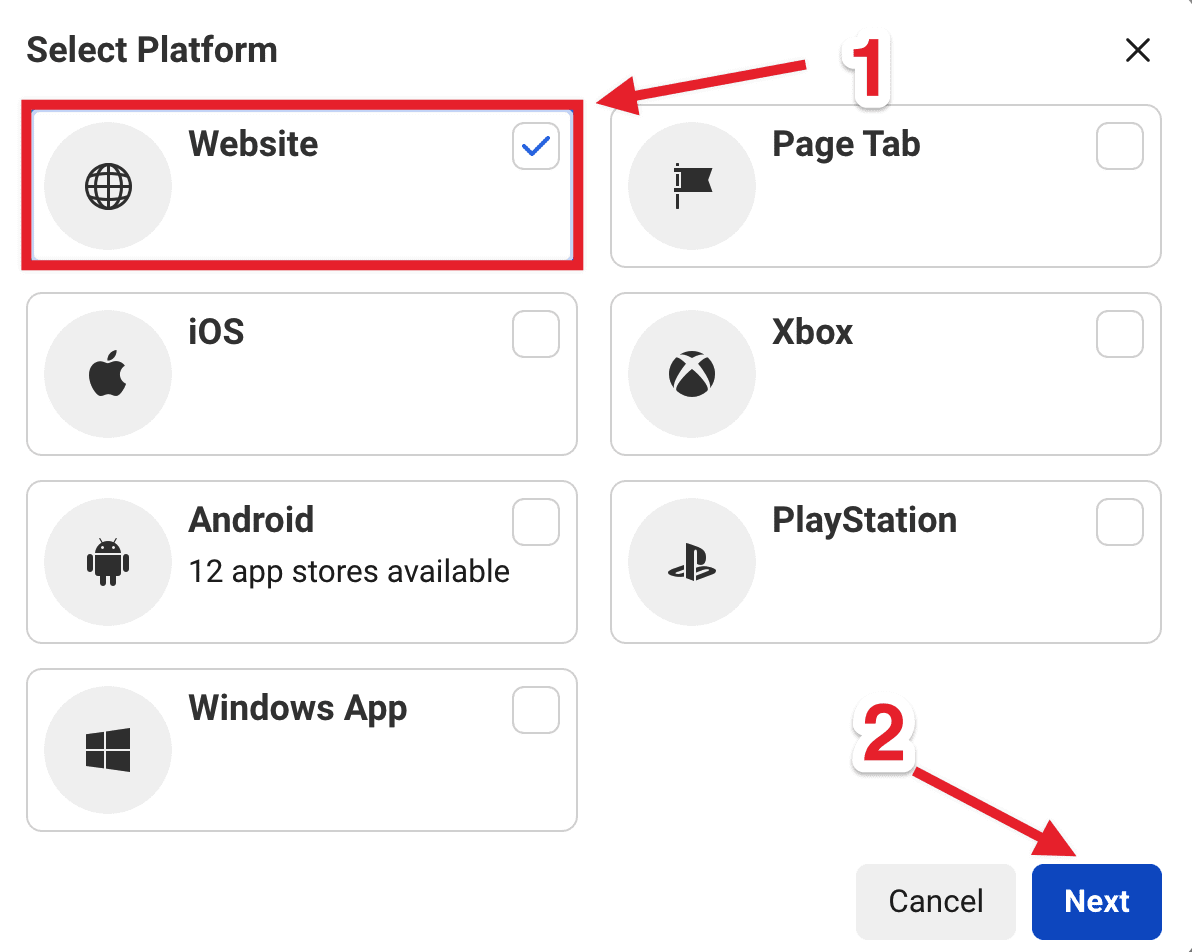 Website platform fields