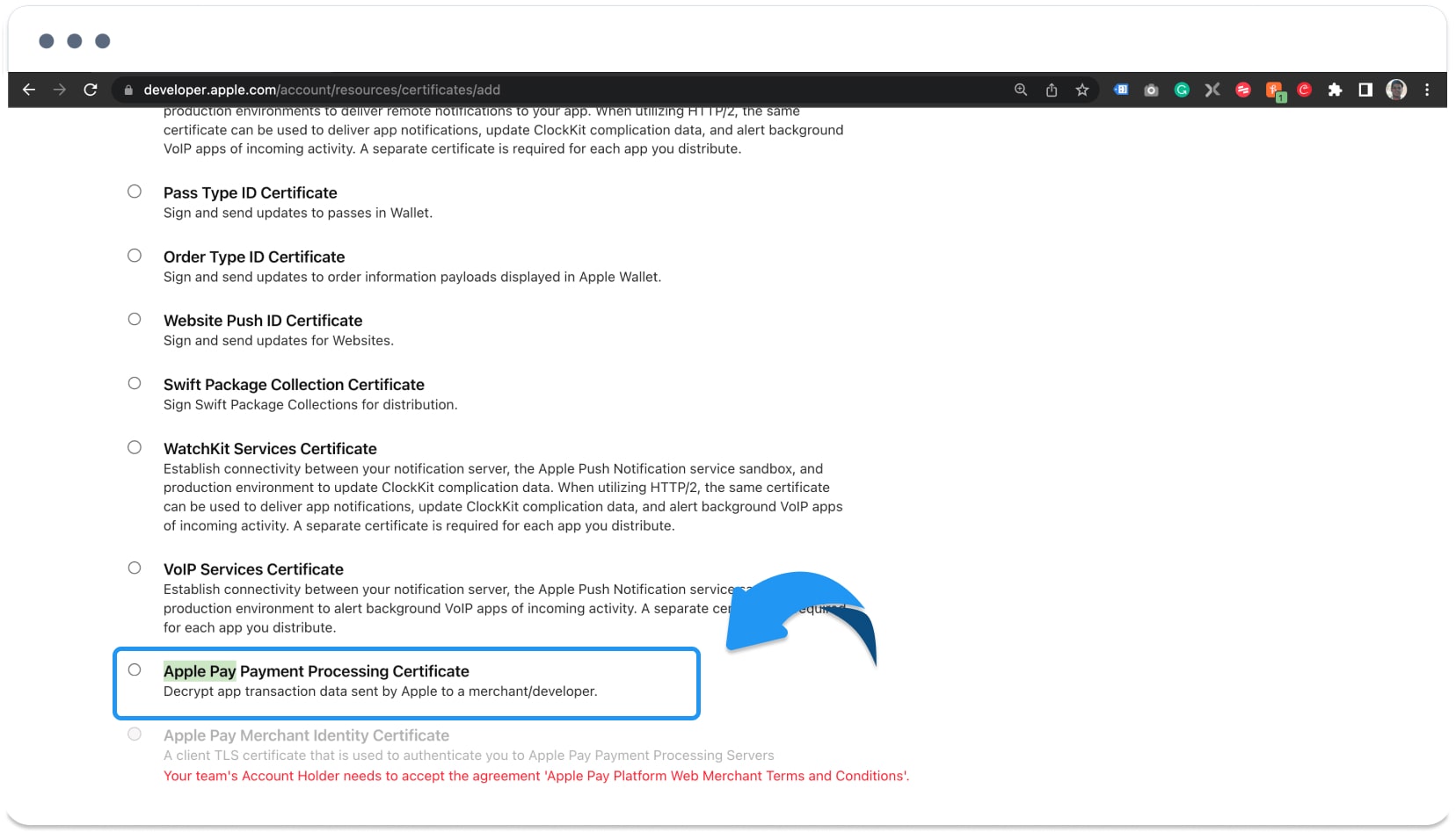 Historical provider certificate-selection view