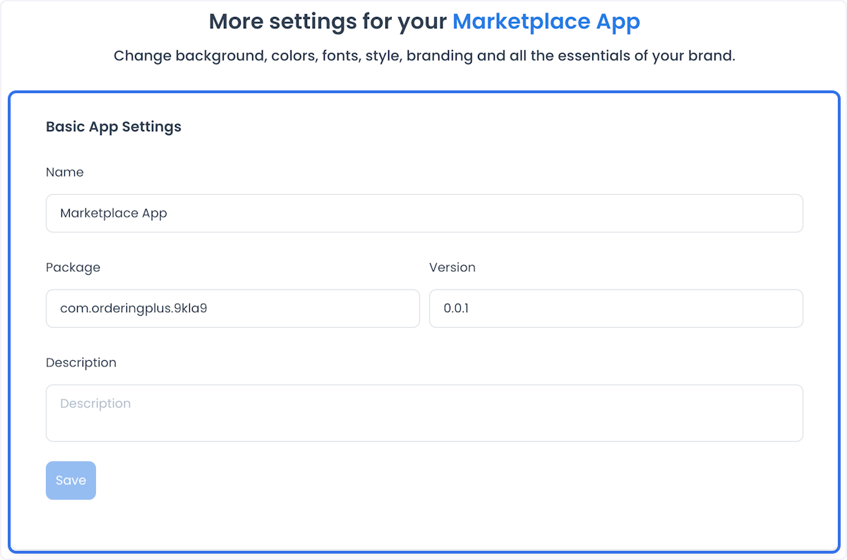 Builder app Name and Package