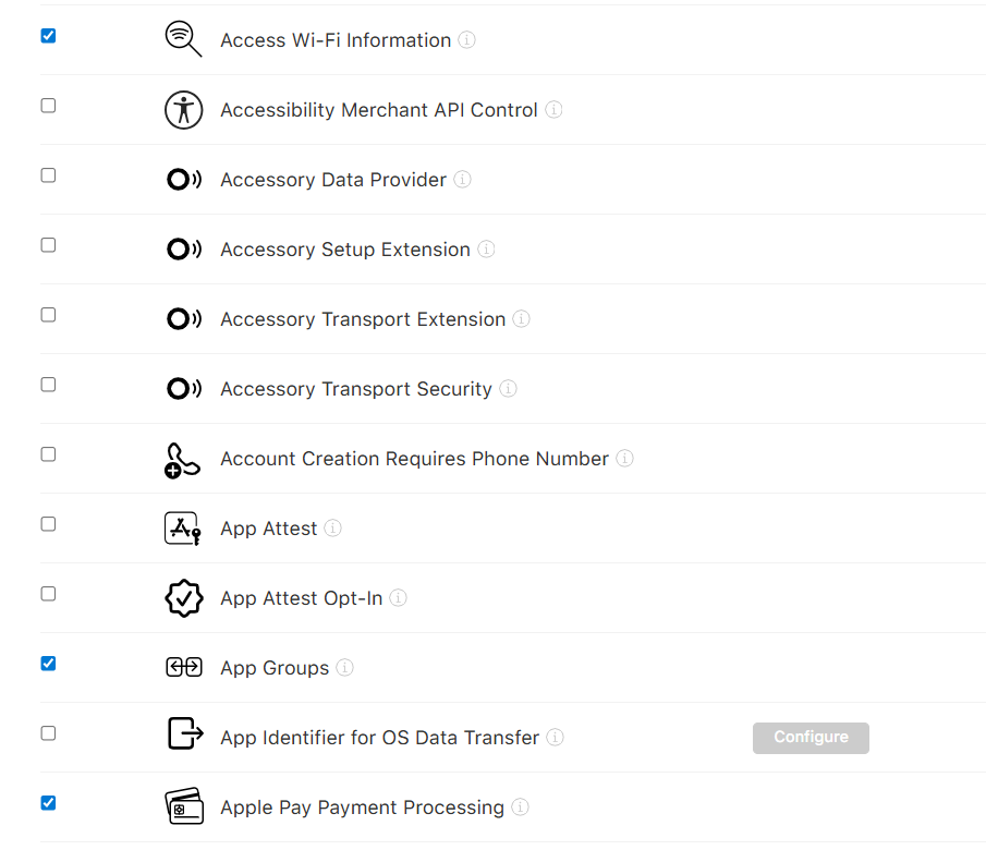 Customer App capabilities