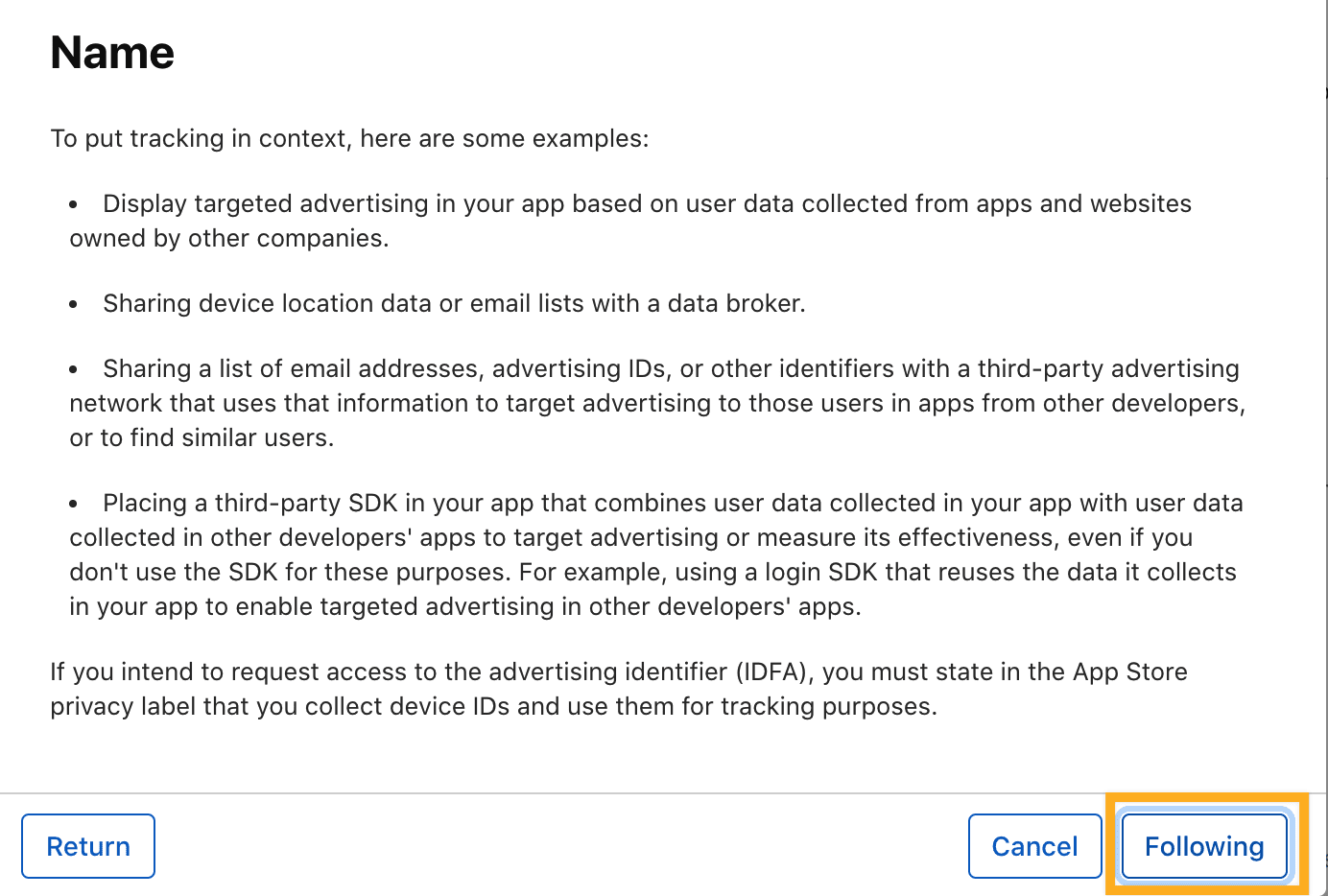 Complete the privacy questionnaire