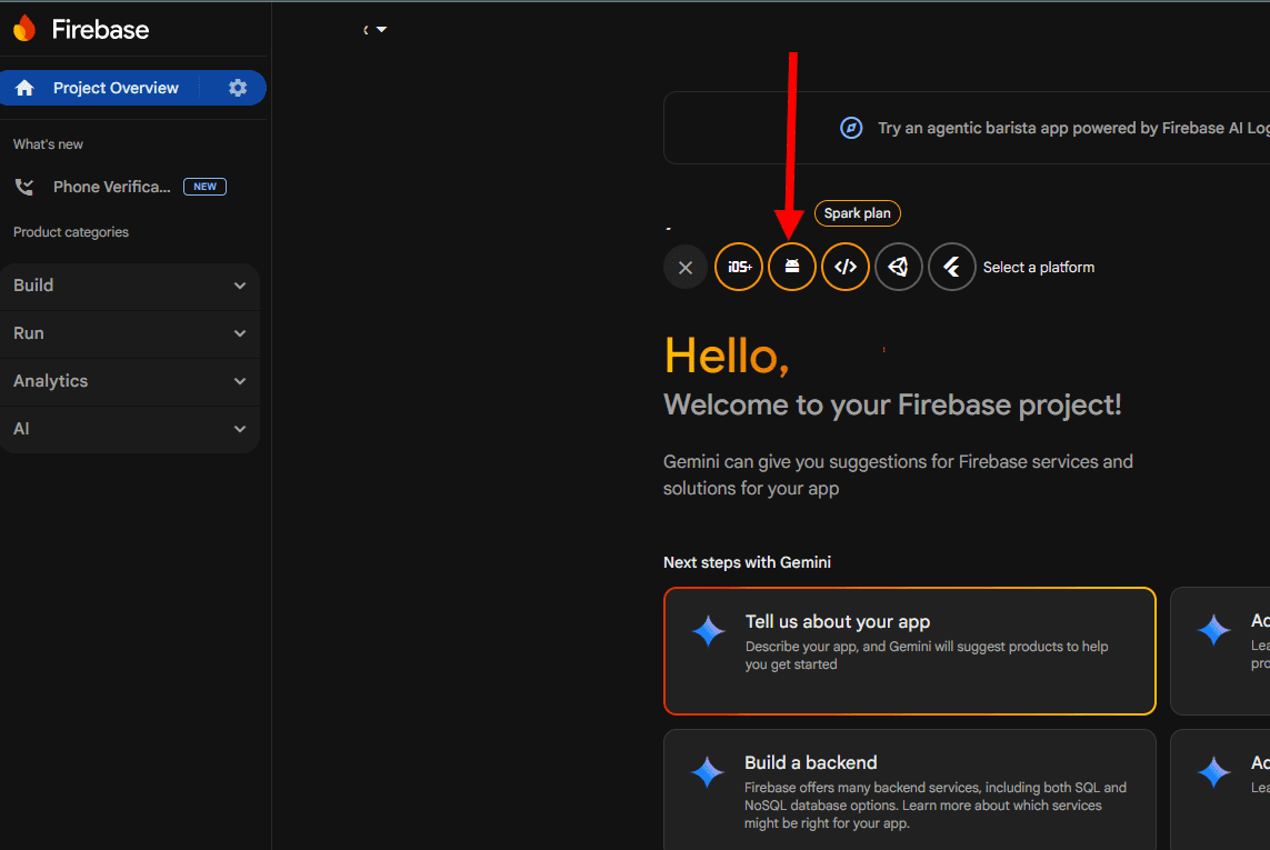 Firebase Android package name