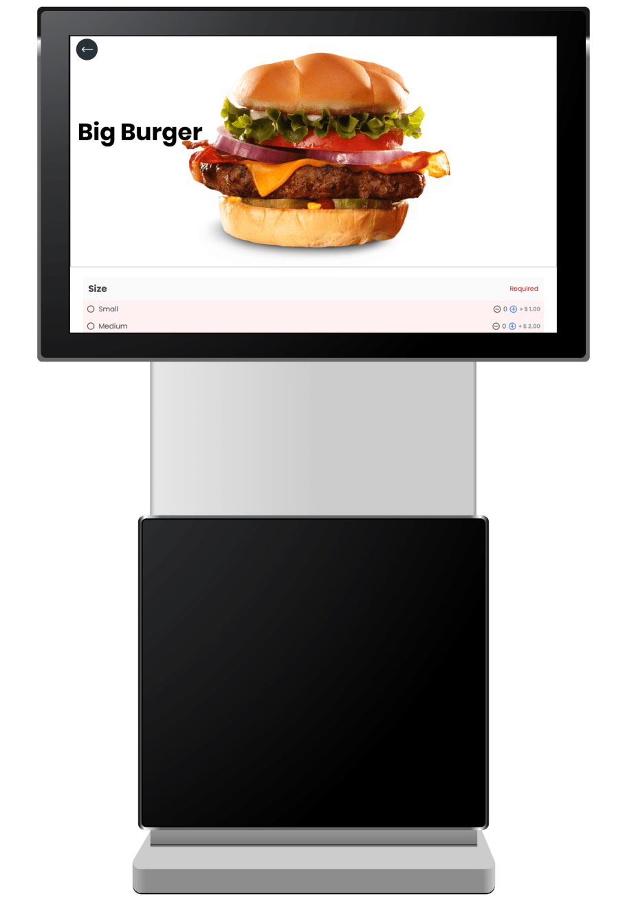 Kiosk product options