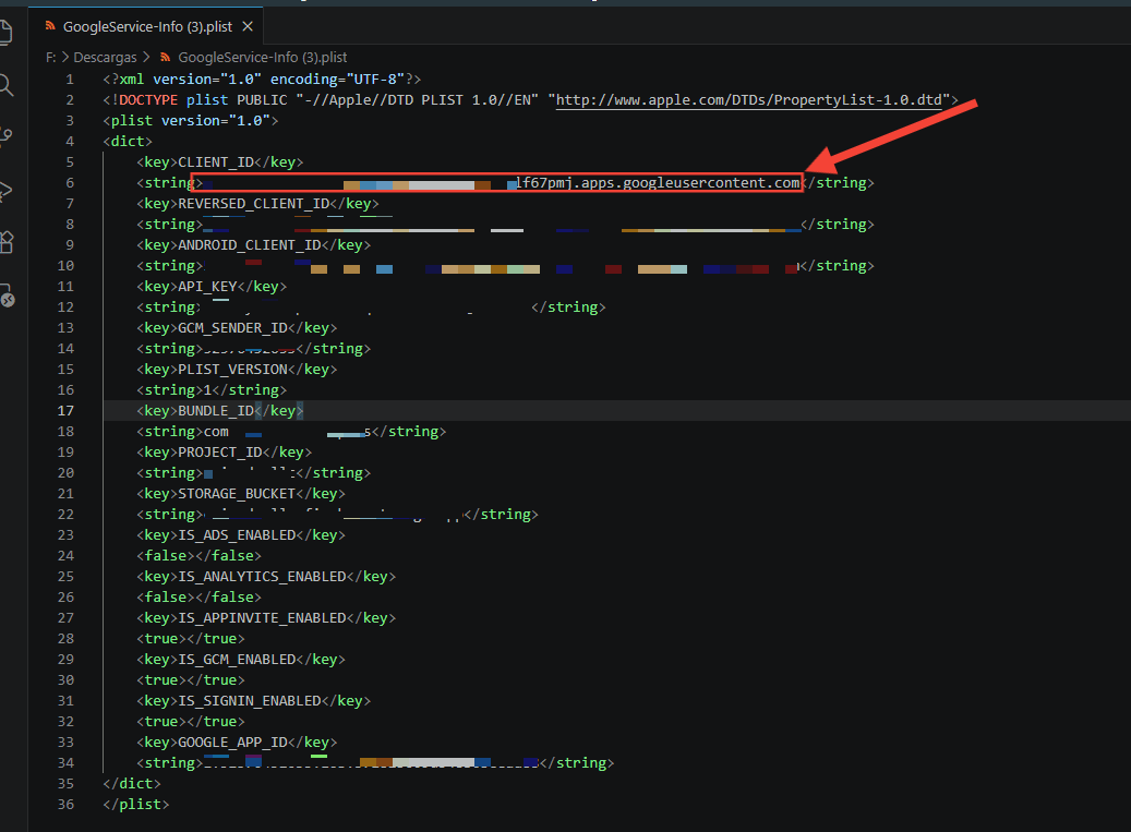 GoogleService-Info.plist CLIENT_ID and REVERSED_CLIENT_ID