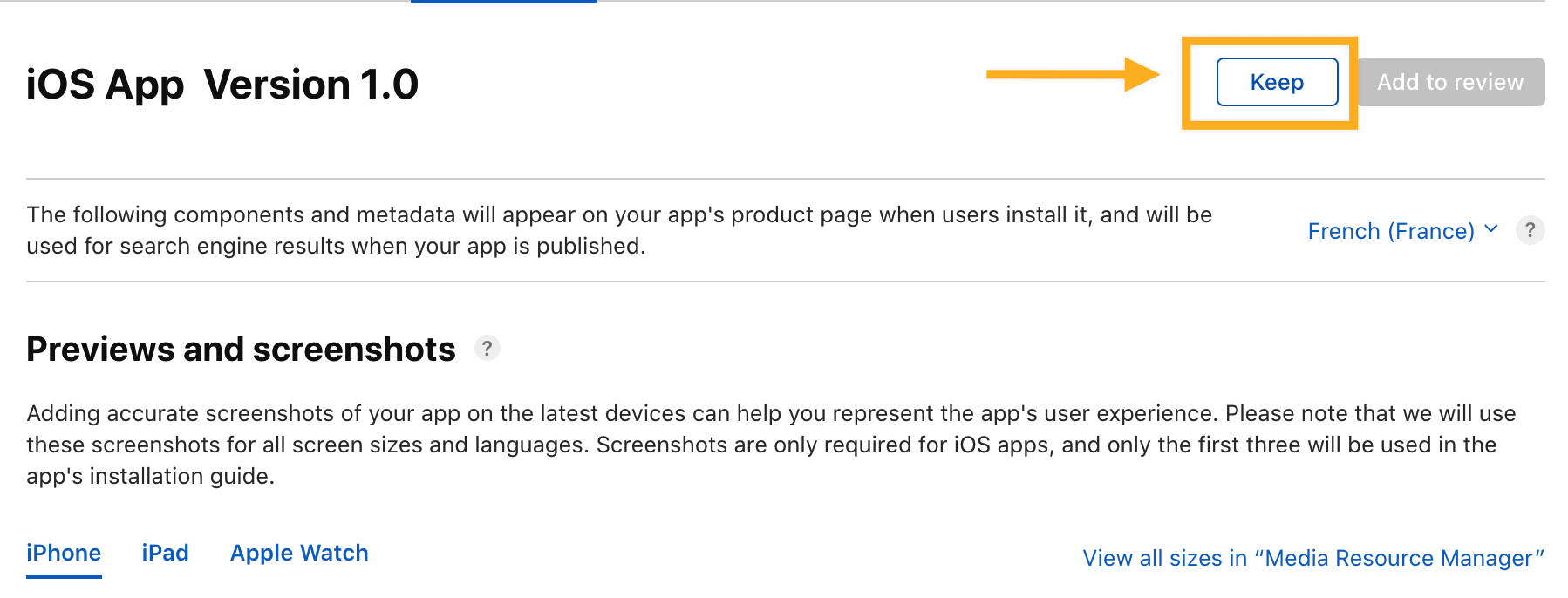 Save the app version
