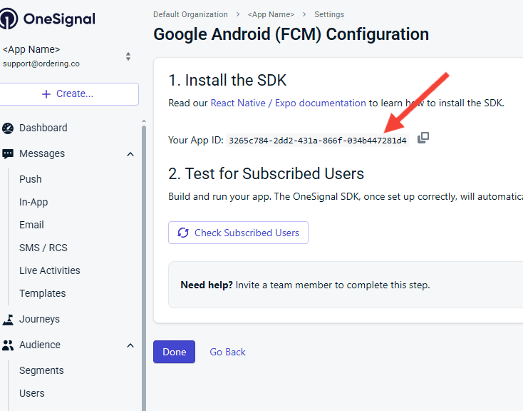 OneSignal App ID