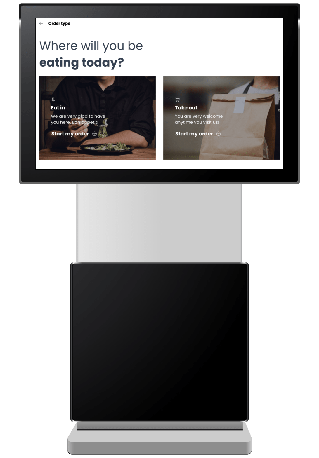 Kiosk order-type selection