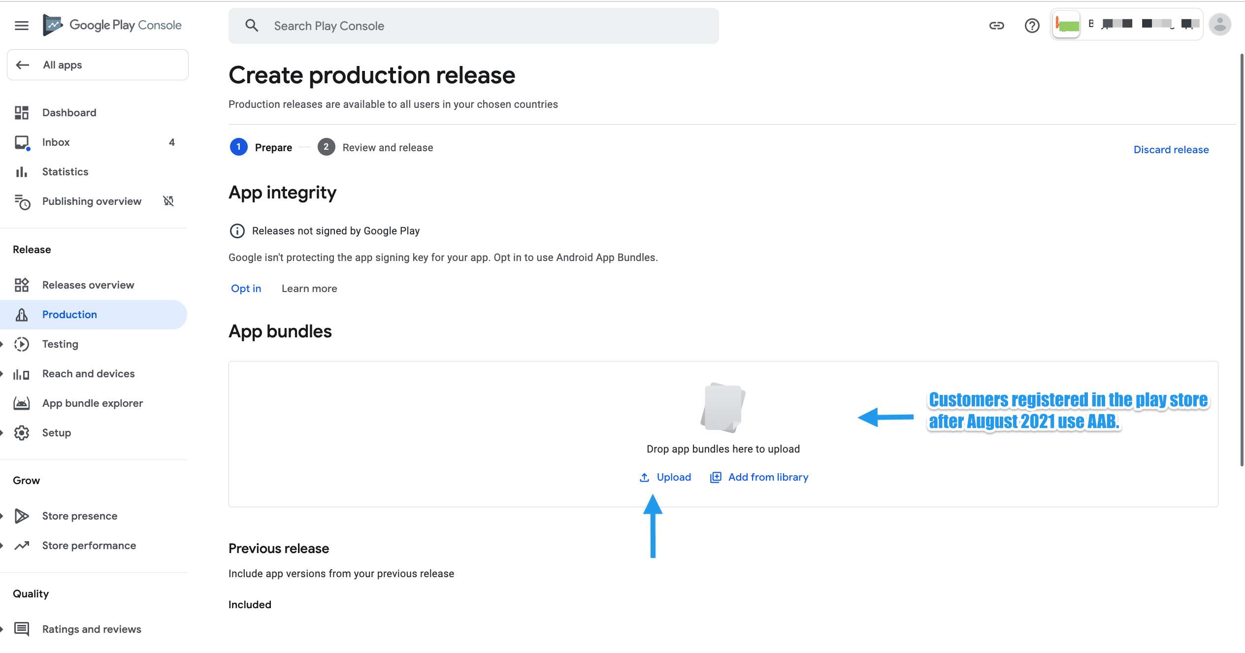 Upload an update package