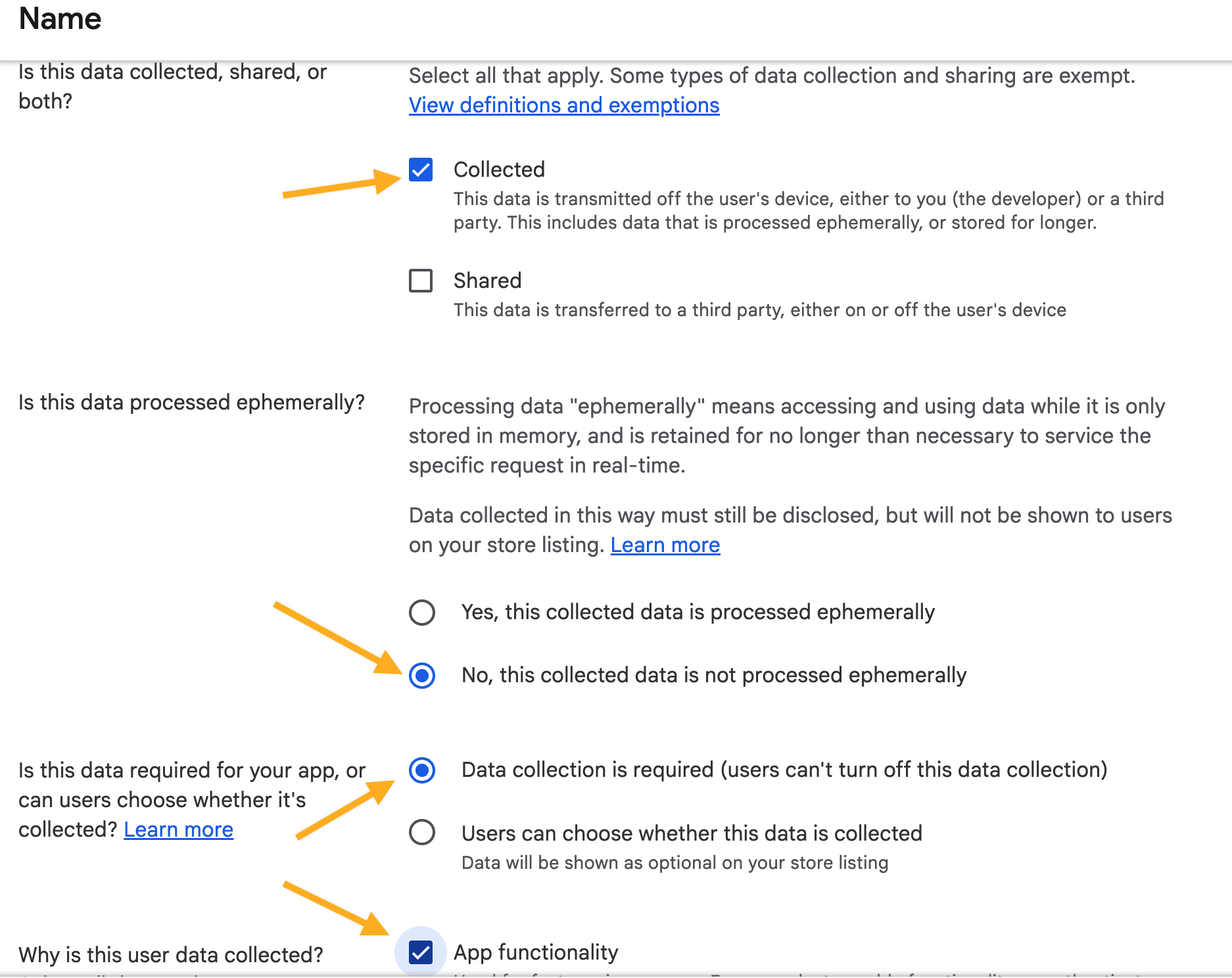 Answer personal-information handling questions