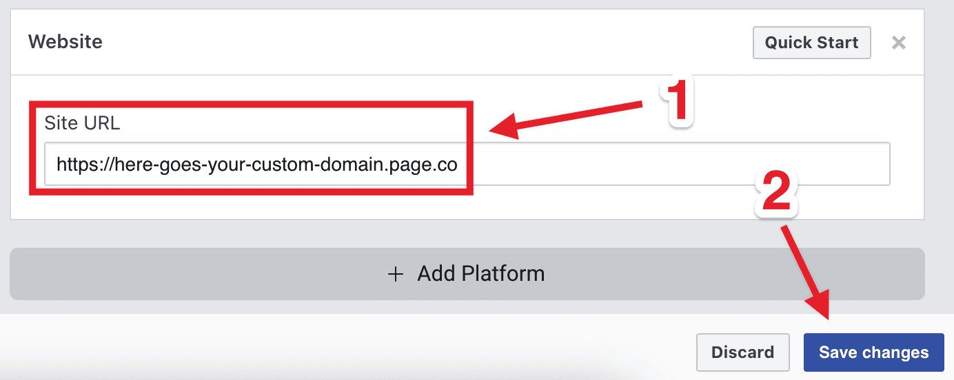 Website Site URL saved