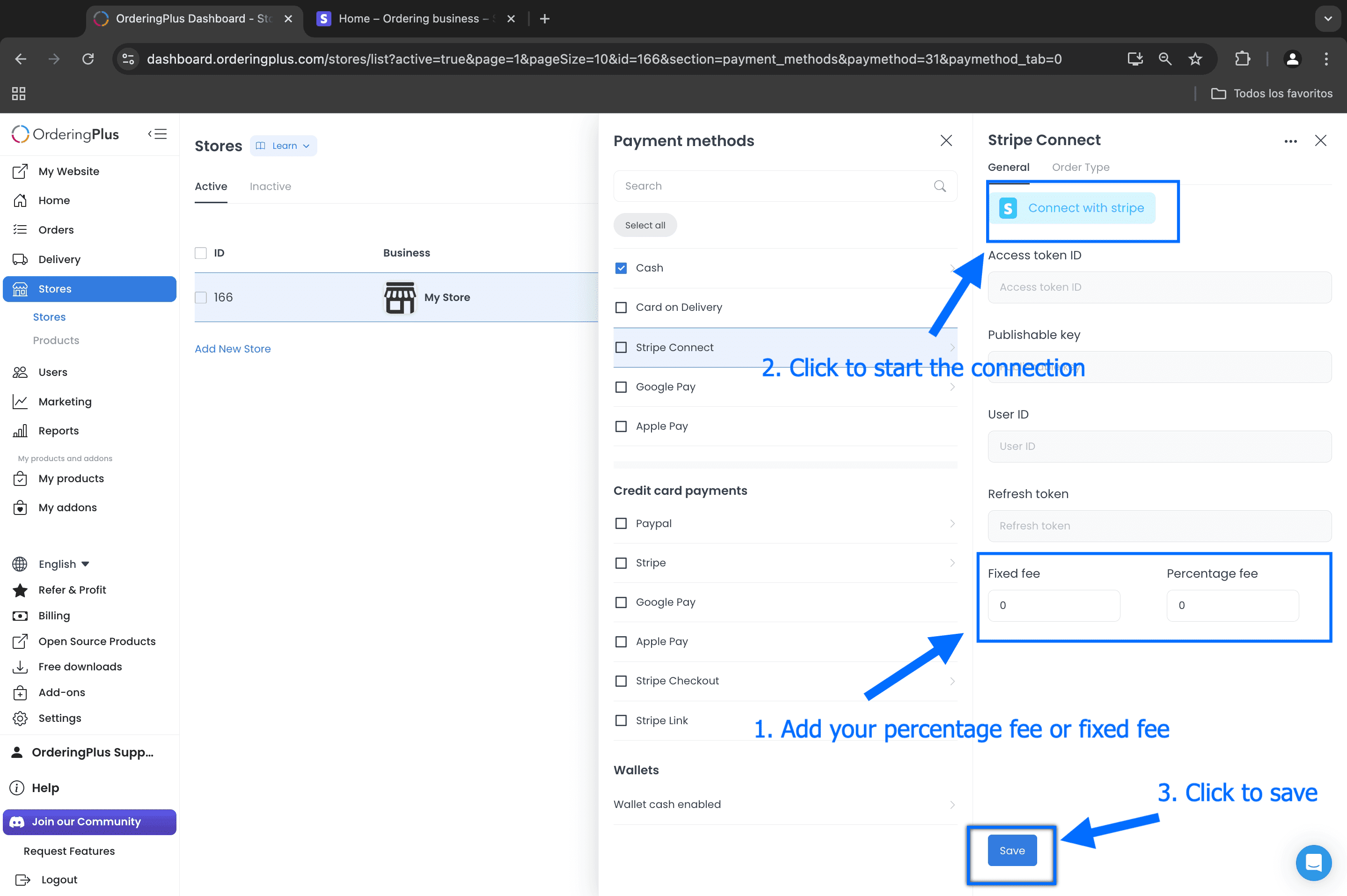Historical business payment-method setting