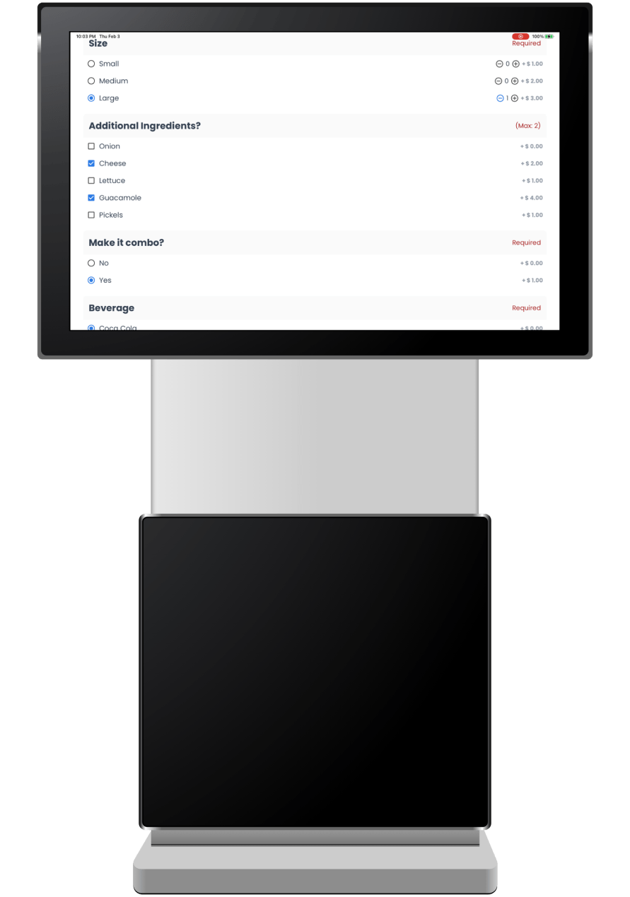 Kiosk product details