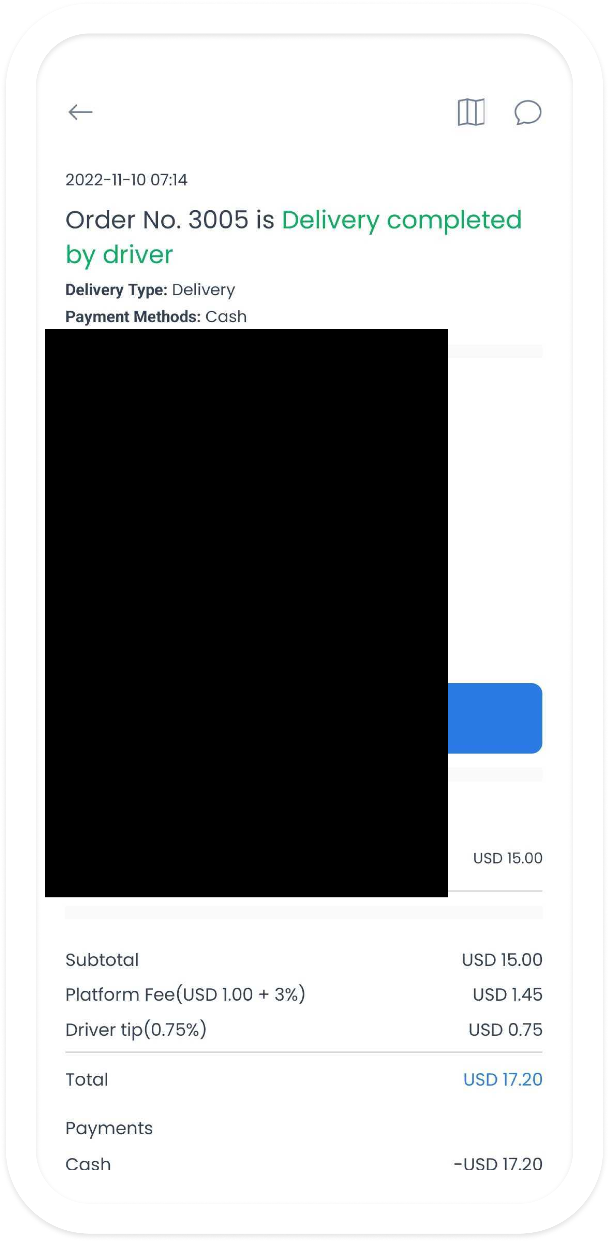 Formulario de reseña del conductor