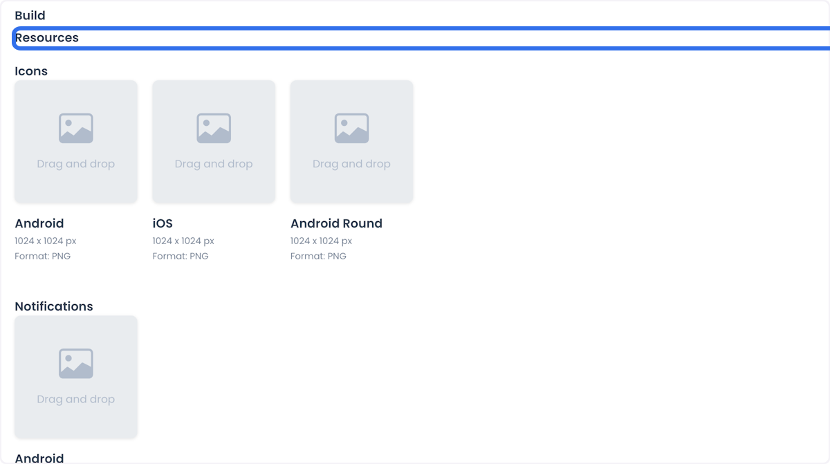 Recursos de compilación de Driver App