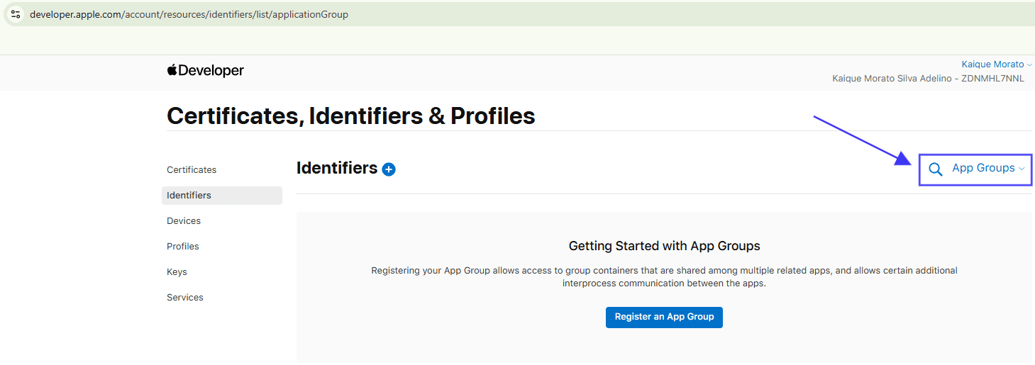 Abrir App Groups