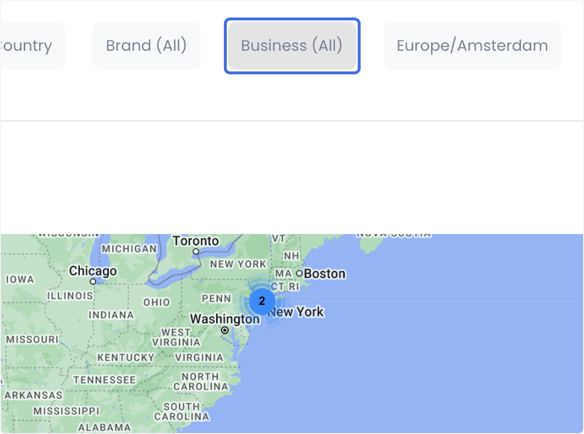 Filtro Brand en Business reports