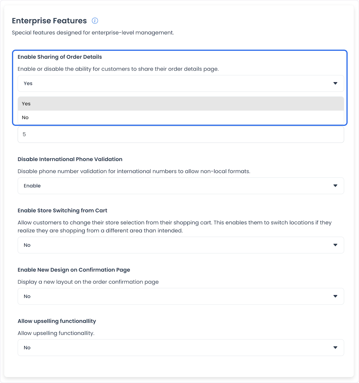 Enable Sharing of Order Details