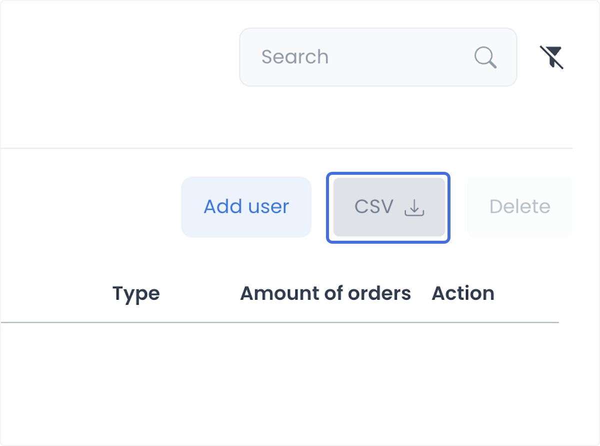 Exportación CSV de la lista histórica Managers