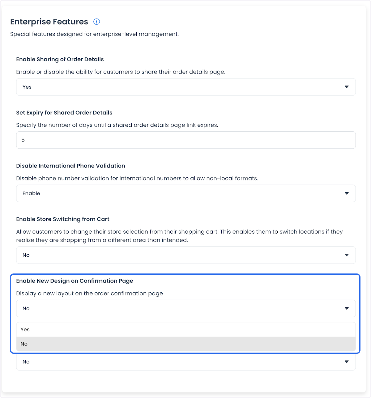 Enable New Design on Confirmation Page
