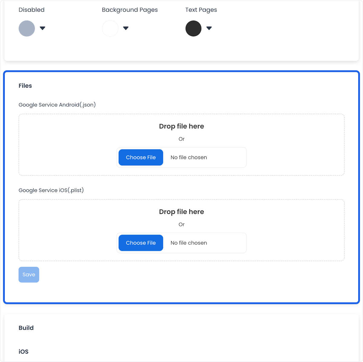 Gestión de archivos de Driver App