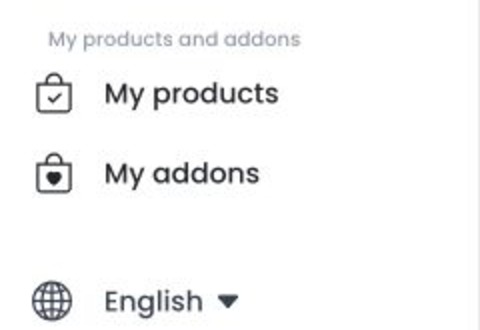 My products and addons navigation showing generic product destinations without app records