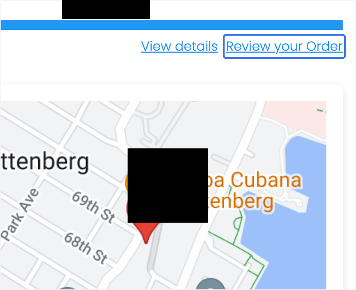 Customer order-review prompt