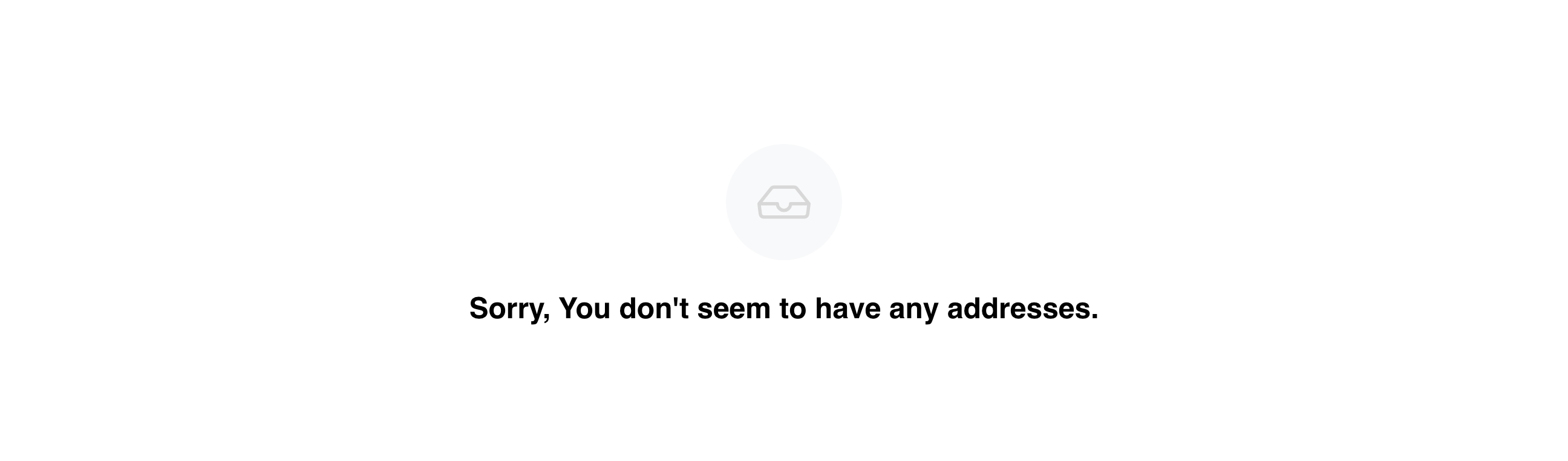 Desktop Website Saved places page showing the empty-address state