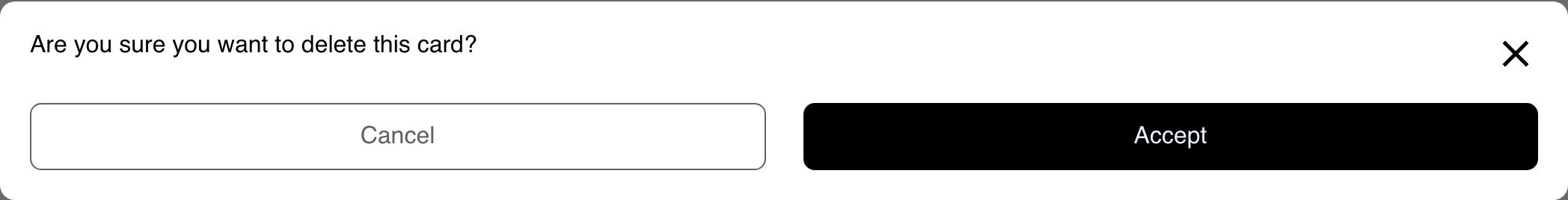 Desktop Website confirmation asking whether to delete a reserved synthetic saved card before acceptance