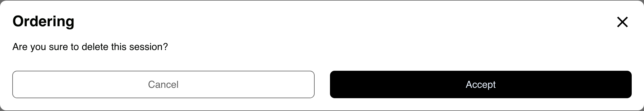 Desktop Website confirmation asking whether to delete one non-current session before acceptance