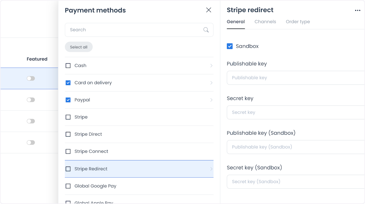 Stripe Checkout configuration