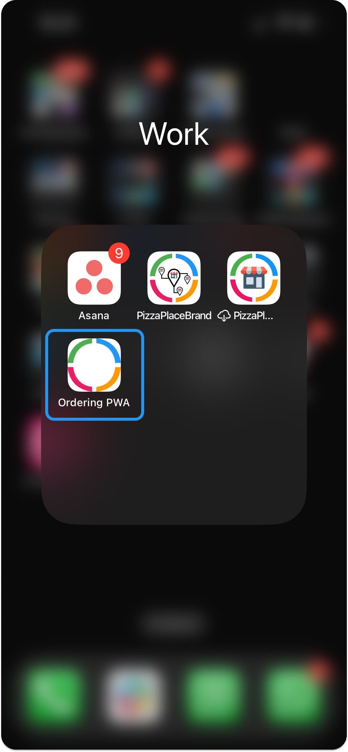 Website shortcut shown on an iOS home screen