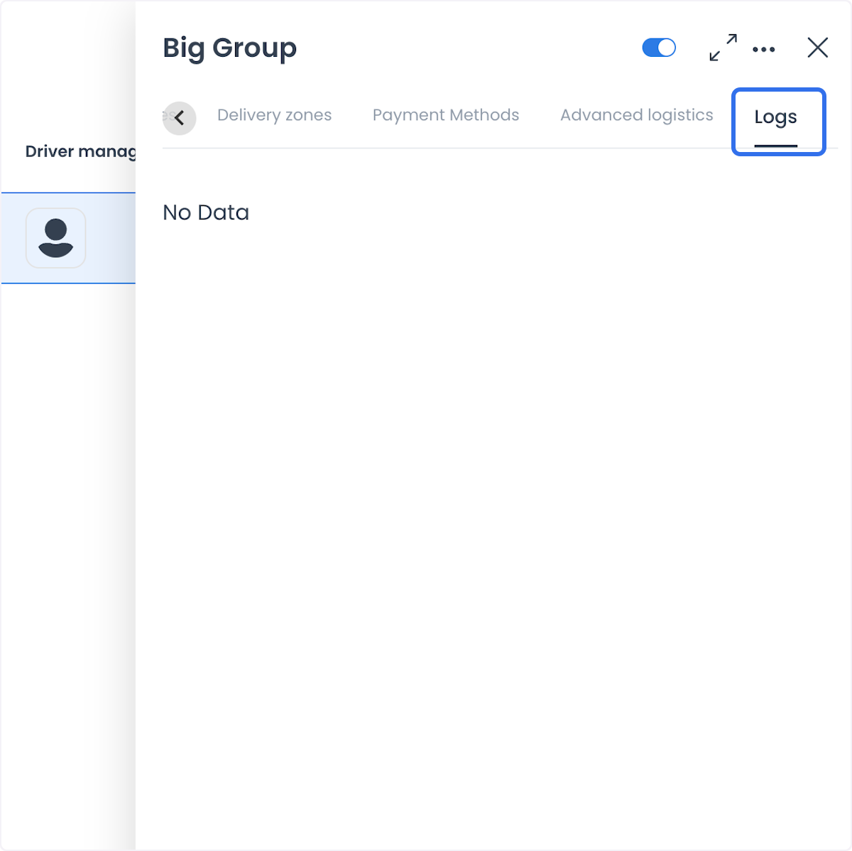 Registros del grupo de entrega