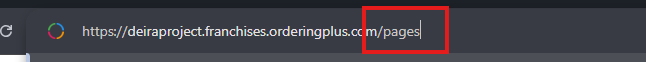Address bar with the pages path for the static-pages manager