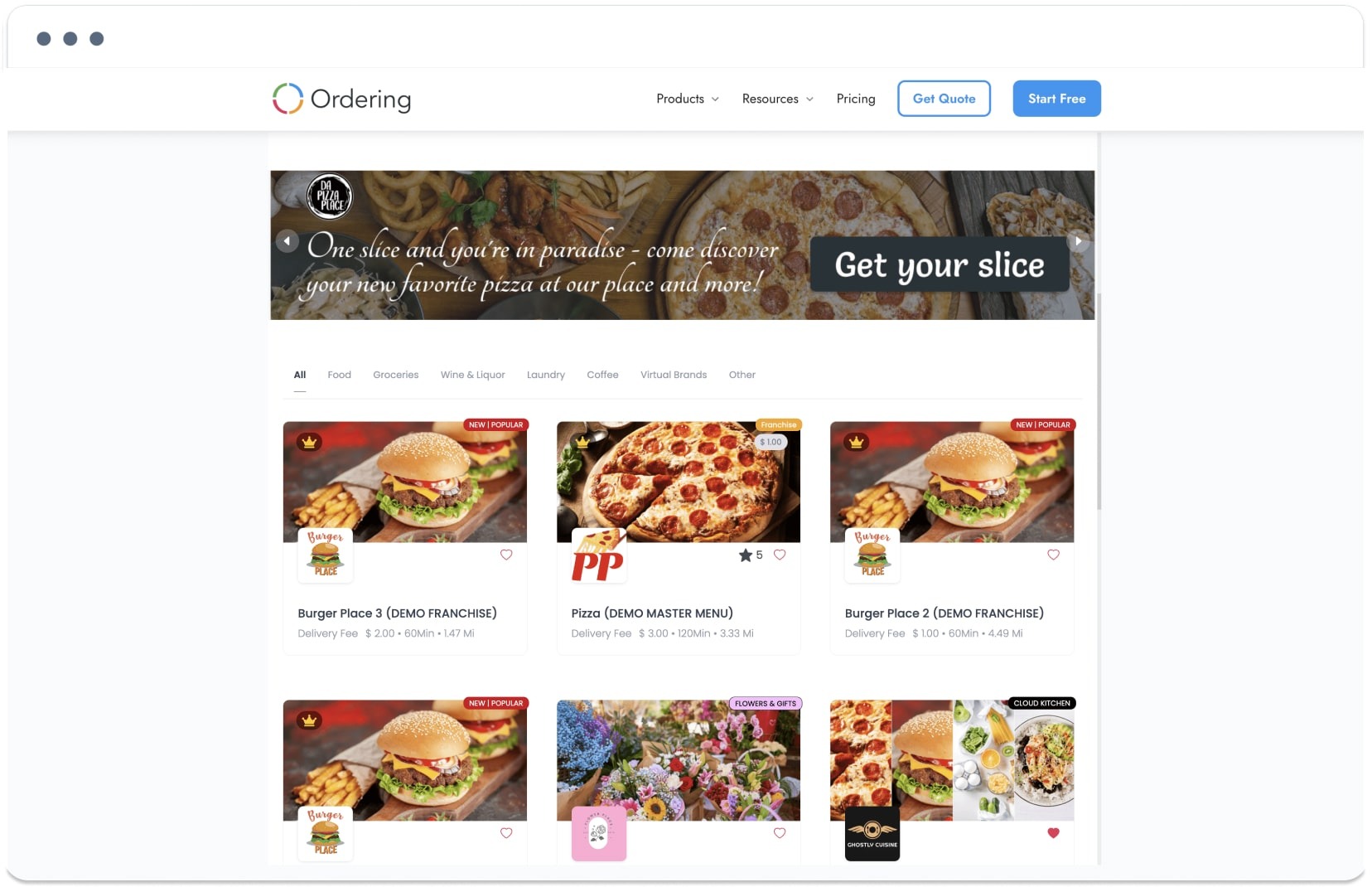 Inline Ordering Widget configuration