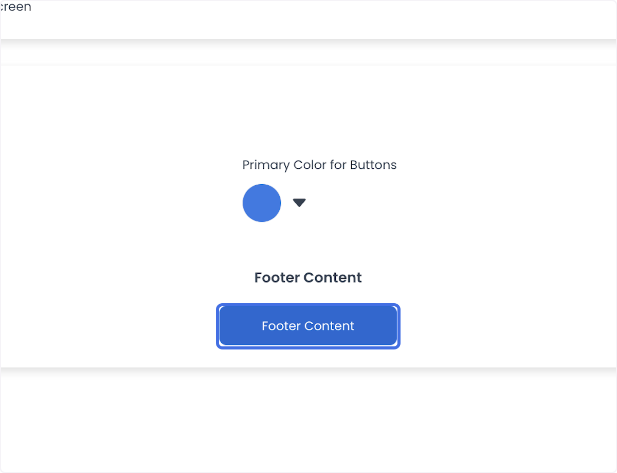 Footer Content option in the website editor