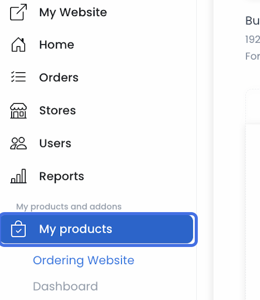 My Products navigation in the later homepage-content workflow