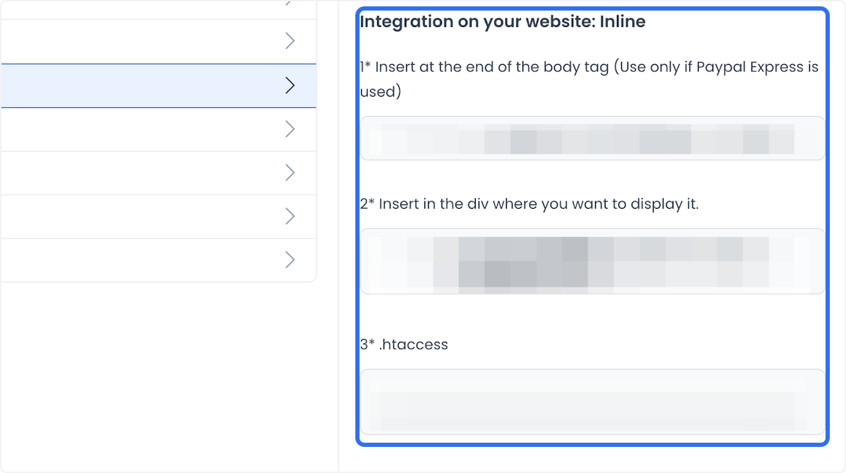 Inline widget example embedded on an external website
