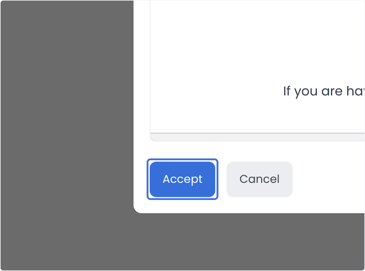 Controles Accept y Cancel del formulario CMS