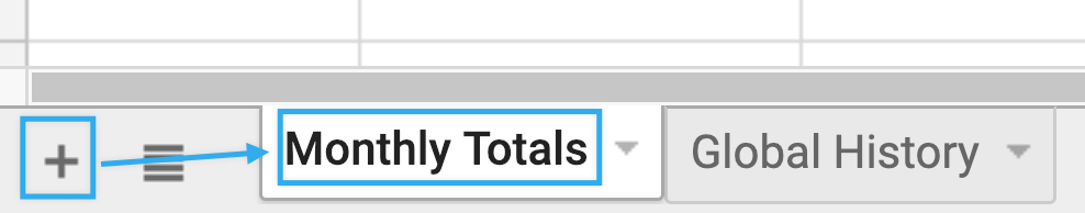 Monthly Totals sheet added to an order-export workbook