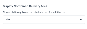Ajuste Display Combined Delivery Fees