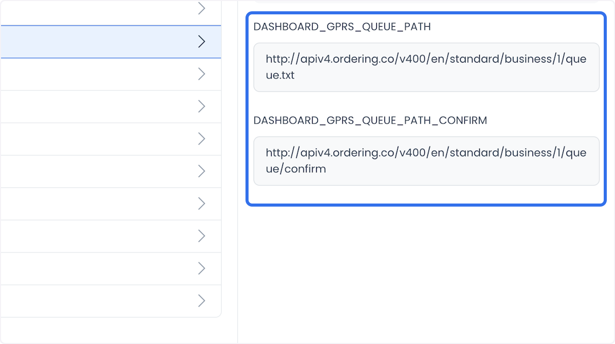 GPRS printer queue path settings