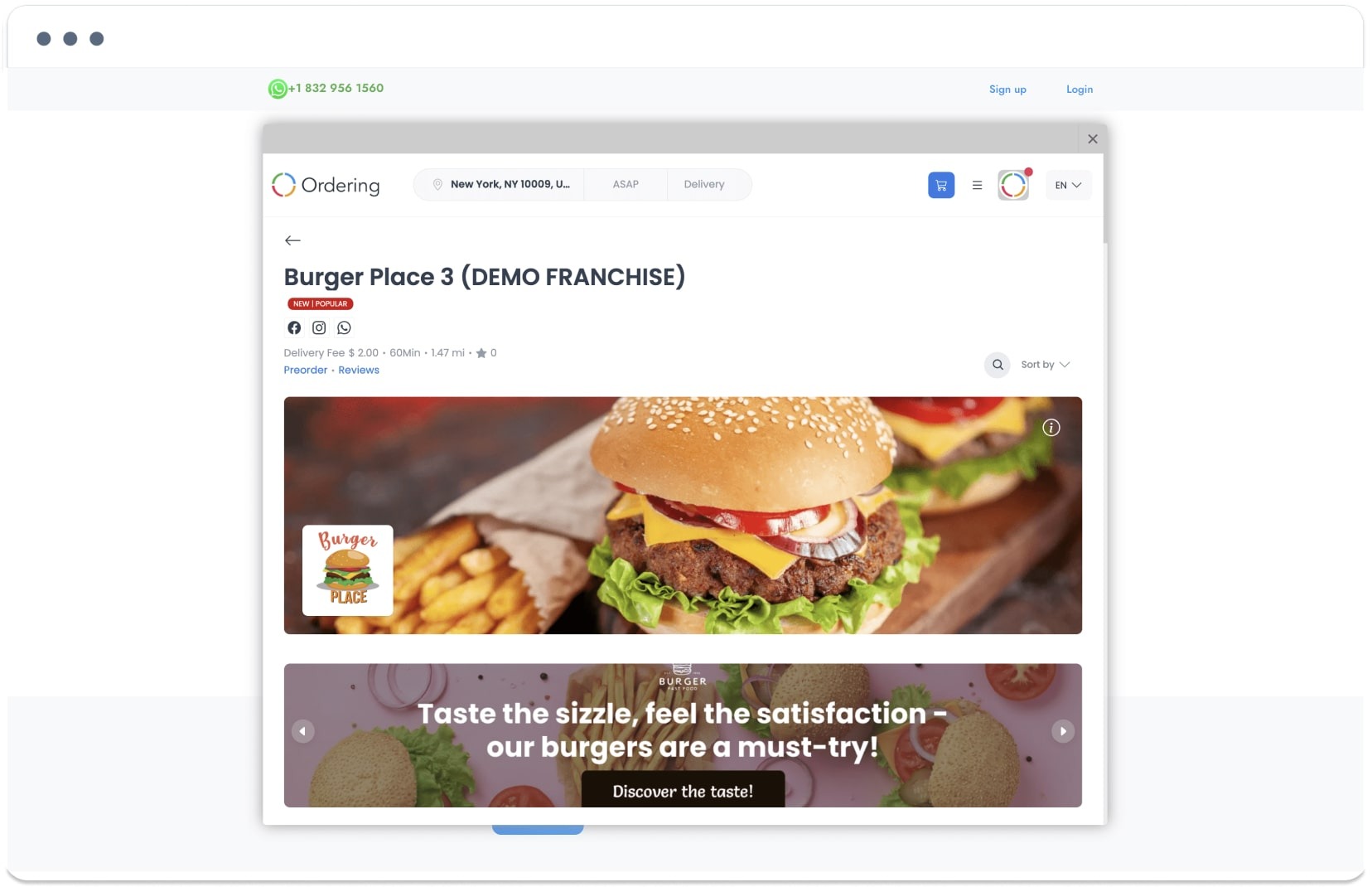 Button with modal style widget configuration