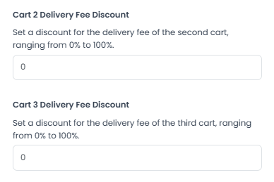Campos Cart 2 y Cart 3 Delivery Fee Discount